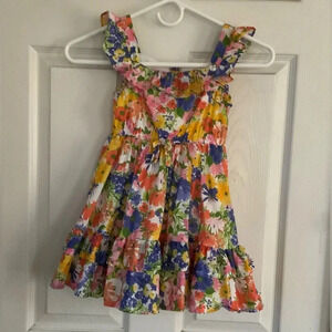 Janie and Jack all over floral print girls dress, size 4